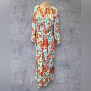 Vintage 1970s Sears "The Great Entertainers" Floral Maxi Dress – Size Small